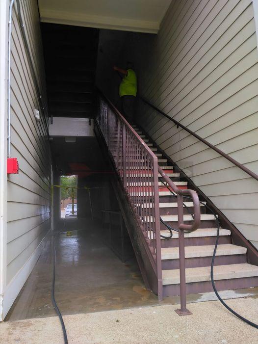 Pressure Washing for an apartment complex in Tyler, Texas