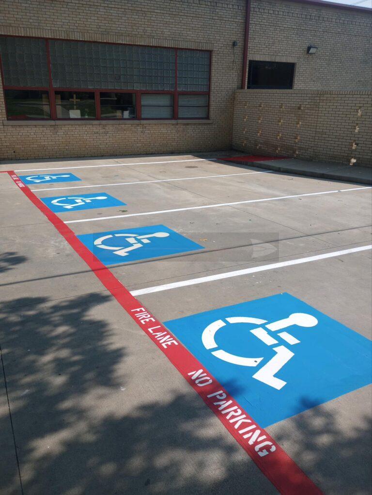 Fire Lane with ADA for The Saint Anthony's Church in Longview, Texas