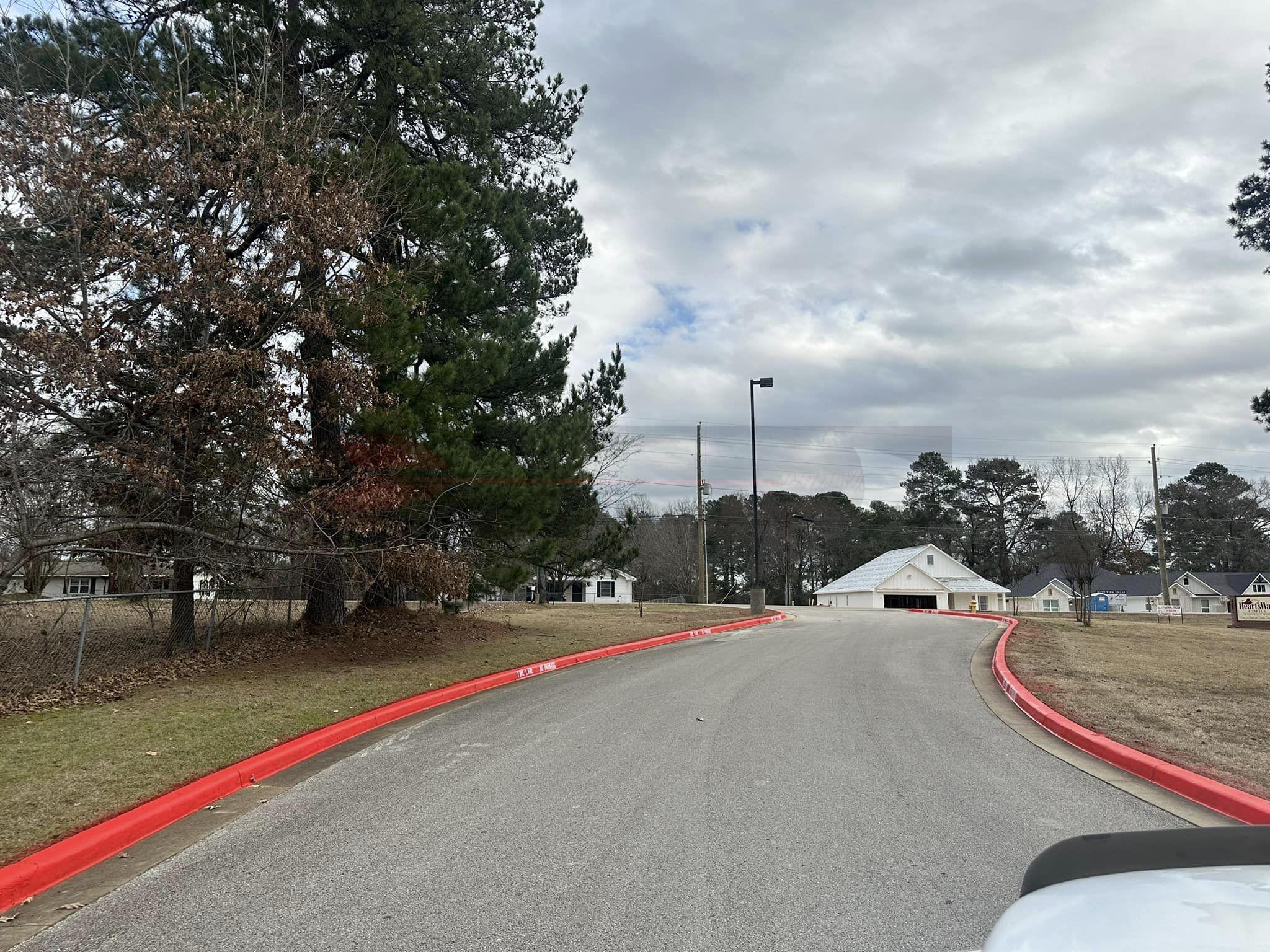 Fire Lane Striping for Heartsway Hospice in Mineola, Texas