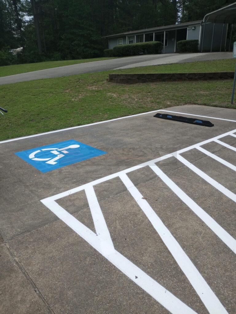 ADA Parking Lot Striping for Texas Parks And Wildlife in Tyler, Texas