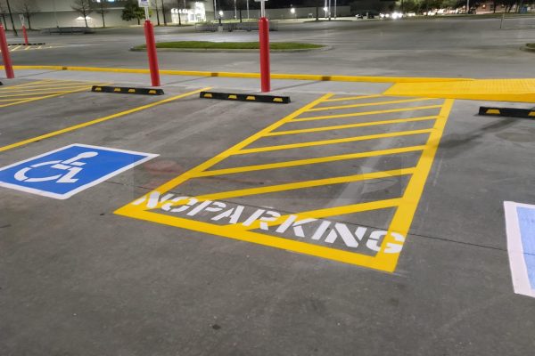 Parking Lot Striping for Costco in Houston, Texas